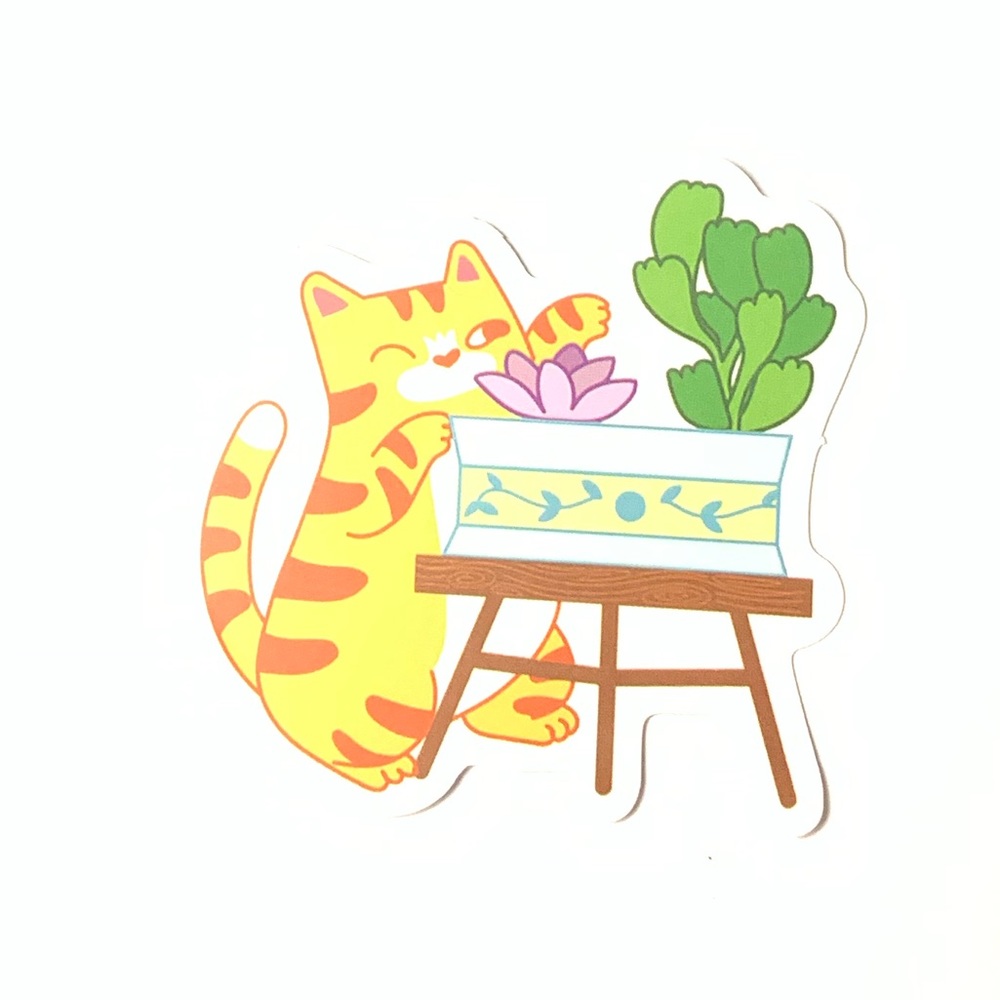 Tabby Cat Vinyl Sticker